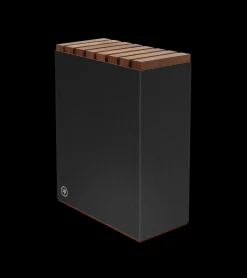 Wüsthof Knife Storage>7-Slot Black Aluminum Knife Block with Wood Insert
